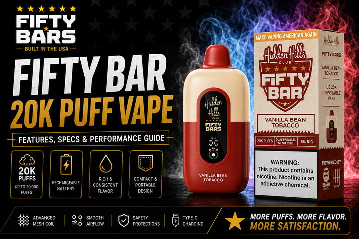 Fifty Bar 20K Puff Vape: Features, Specs & Performance Guide