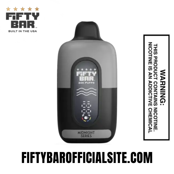 Frozen Peach Lime Razz Fifty Bar 20K Midnight Series Disposable Vape