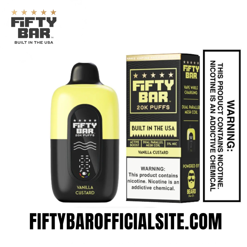 Vanilla Custard Fifty Bar V2 20K Puffs