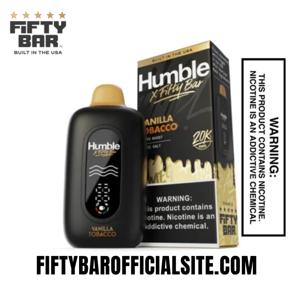 Vanilla Tobacco Humble X Fifty Bar 20000 Puffs Disposable