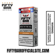 Cafe Mocha Texas X Fifty Bar 20k Puffs Disposable Vape
