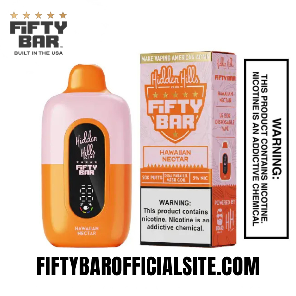 Hawaiian Nector Hidden Hills X Fifty Bar Disposable Vape