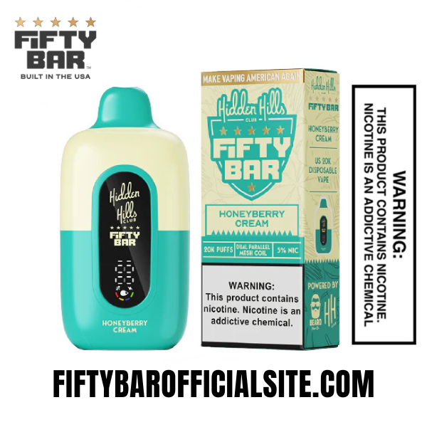 Honeyberry Cream Hidden Hills X Fifty Bar Disposable Vape