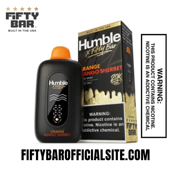Orange Mango Sherbet Humble X Fifty Bar 20000 Puffs Disposable