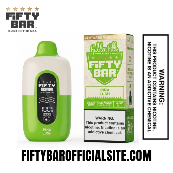 Pina Lush Hidden Hills X Fifty Bar Disposable Vape