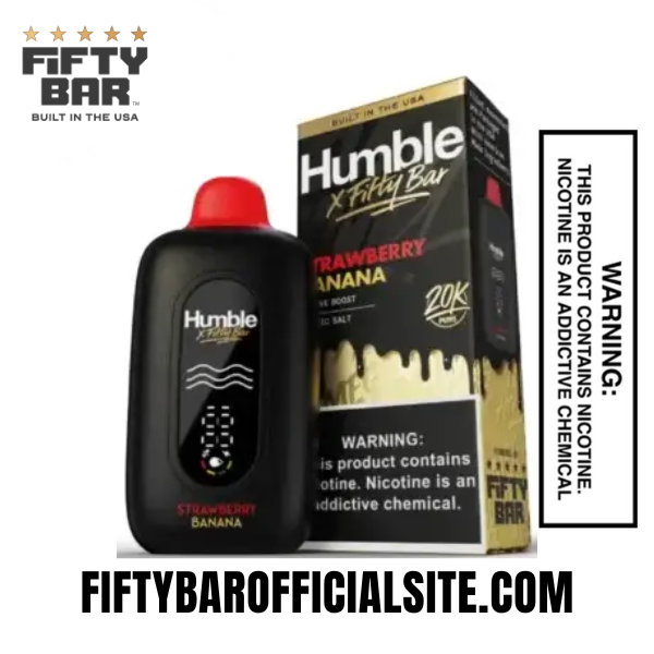 Strawberry Banana Humble X Fifty Bar 20000 Puffs Disposable