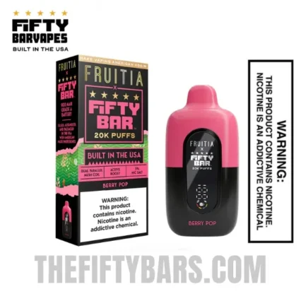 Berry Pop Fruitia X Fifty Bar 20K Puffs Disposable Vape