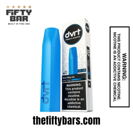 Blue Razz Ice Fifty Bar DVRT 2000 Puffs Disposable Vape