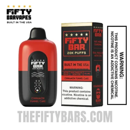 Cinnamon Funnel Cake Fifty Bar V2  20K Puffs Disposable Vape