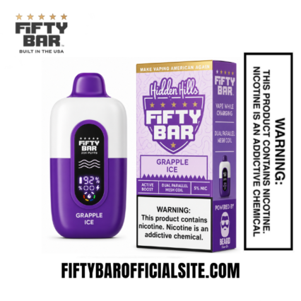 Grapple Ice Hidden Hills X Fifty Bar 20K Puffs Disposable Vape