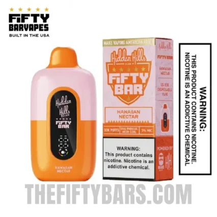 Hawaiian Nector Hidden Hills X Fifty Bar 20K Puffs Disposable Vape