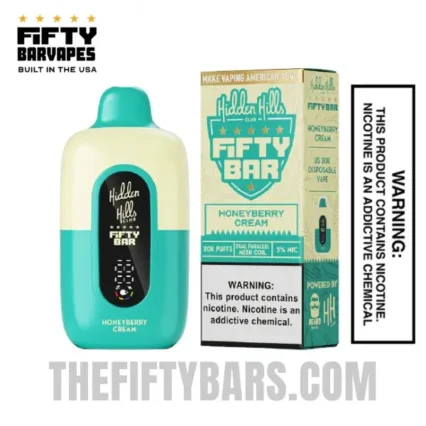 Honeyberry Cream Hidden Hills X Fifty Bar 20K Puffs Disposable Vape