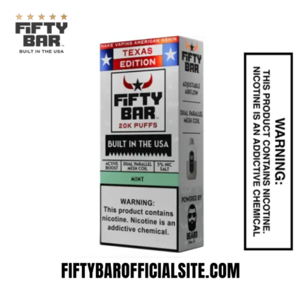Mint Texas X Fifty Bar 20k Puffs Disposable Vape
