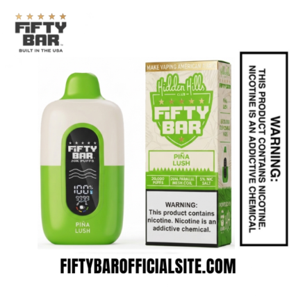 Pina Lush Hidden Hills X Fifty Bar 20K Puffs Disposable Vape