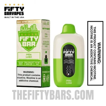 Pina Lush Hidden Hills X Fifty Bar 20K Puffs Disposable Vape