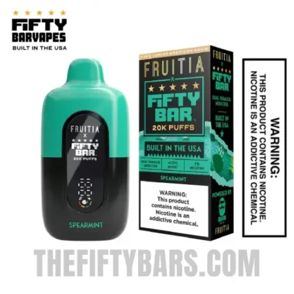 Spearmint Fruitia X Fifty Bar 20K Puffs Disposable Vape