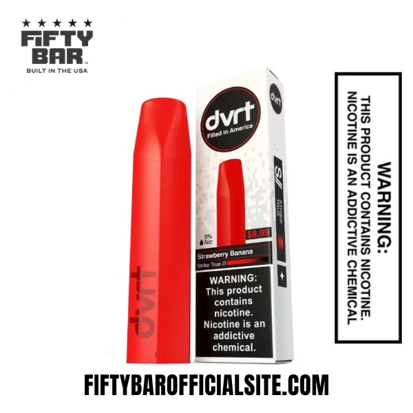 Strawberry Banana Fifty Bar DVRT 2000 Puffs