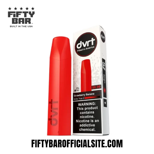 Strawberry Banana Fifty Bar DVRT 2000 Puffs
