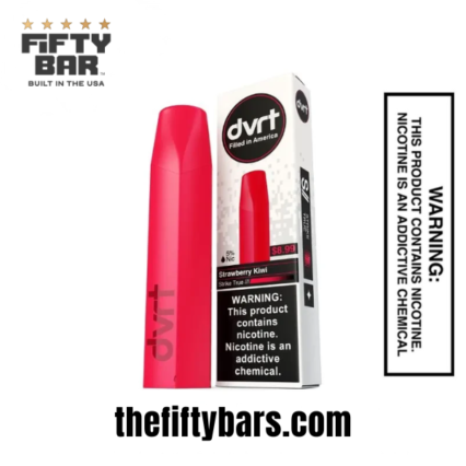 Strawberry Kiwi Fifty Bar DVRT 2000 Puffs Disposable Vape