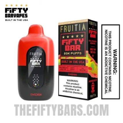 Swedish Fish  Fruitia X Fifty Bar 20K Puffs Disposable Vape