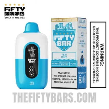 Yeti Mint Hidden Hills X Fifty Bar 20K Puffs Disposable Vape